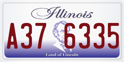 IL license plate A376335