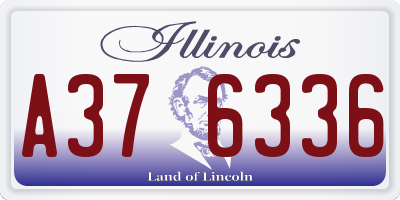 IL license plate A376336