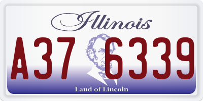 IL license plate A376339