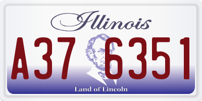 IL license plate A376351