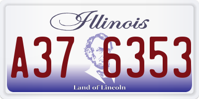 IL license plate A376353