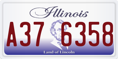 IL license plate A376358