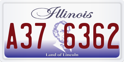 IL license plate A376362