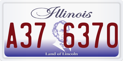 IL license plate A376370