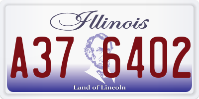 IL license plate A376402
