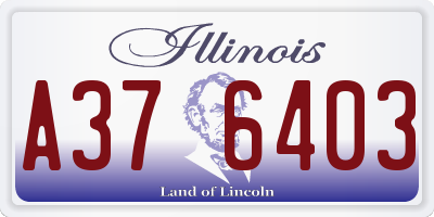 IL license plate A376403