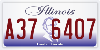 IL license plate A376407