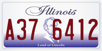 IL license plate A376412
