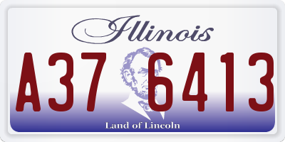 IL license plate A376413