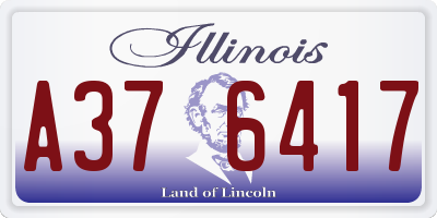 IL license plate A376417