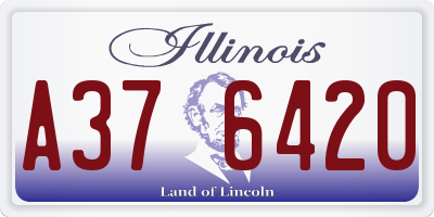 IL license plate A376420