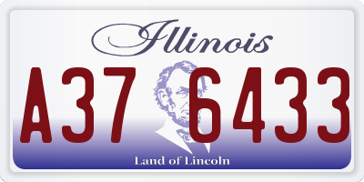 IL license plate A376433