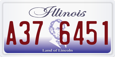 IL license plate A376451