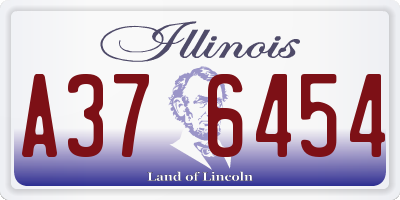 IL license plate A376454