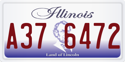IL license plate A376472