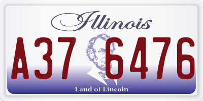 IL license plate A376476