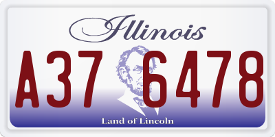 IL license plate A376478