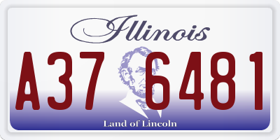 IL license plate A376481