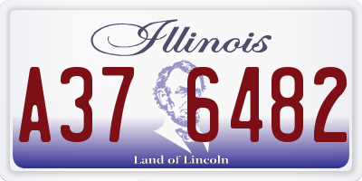 IL license plate A376482