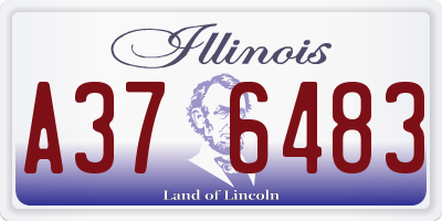 IL license plate A376483