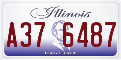 IL license plate A376487