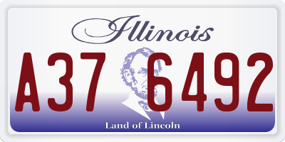 IL license plate A376492