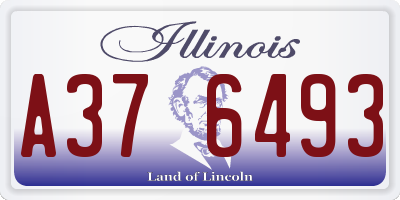 IL license plate A376493