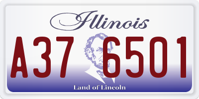 IL license plate A376501