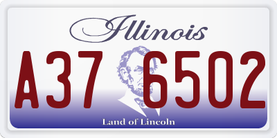 IL license plate A376502