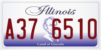 IL license plate A376510