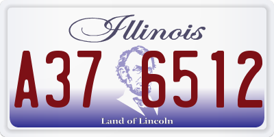 IL license plate A376512