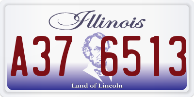 IL license plate A376513