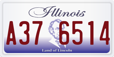 IL license plate A376514