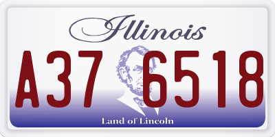 IL license plate A376518