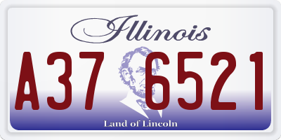 IL license plate A376521