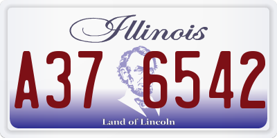 IL license plate A376542