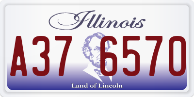 IL license plate A376570