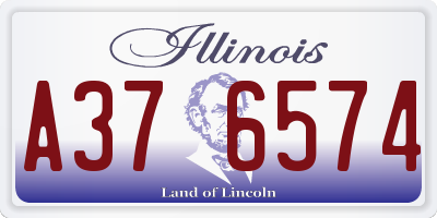 IL license plate A376574