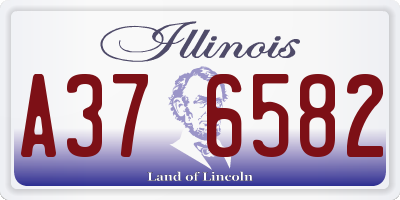 IL license plate A376582