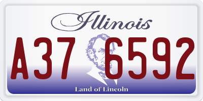 IL license plate A376592