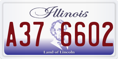 IL license plate A376602