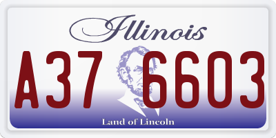IL license plate A376603