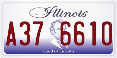 IL license plate A376610