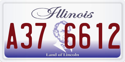 IL license plate A376612