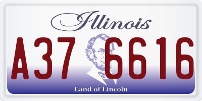 IL license plate A376616