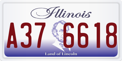 IL license plate A376618