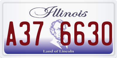 IL license plate A376630