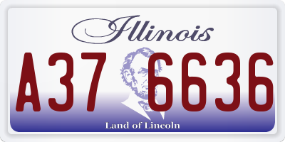 IL license plate A376636