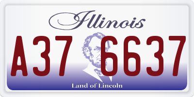 IL license plate A376637