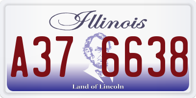 IL license plate A376638